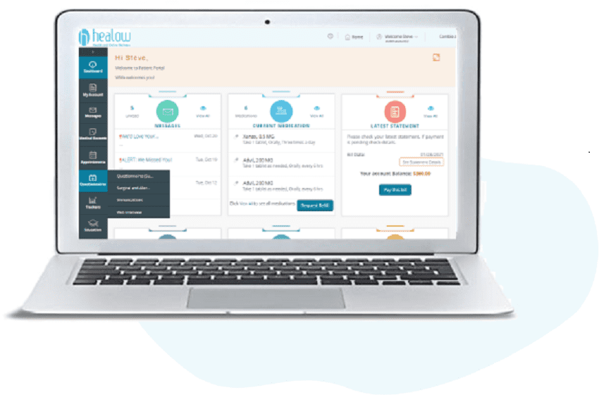 Laptop With Patient Portal